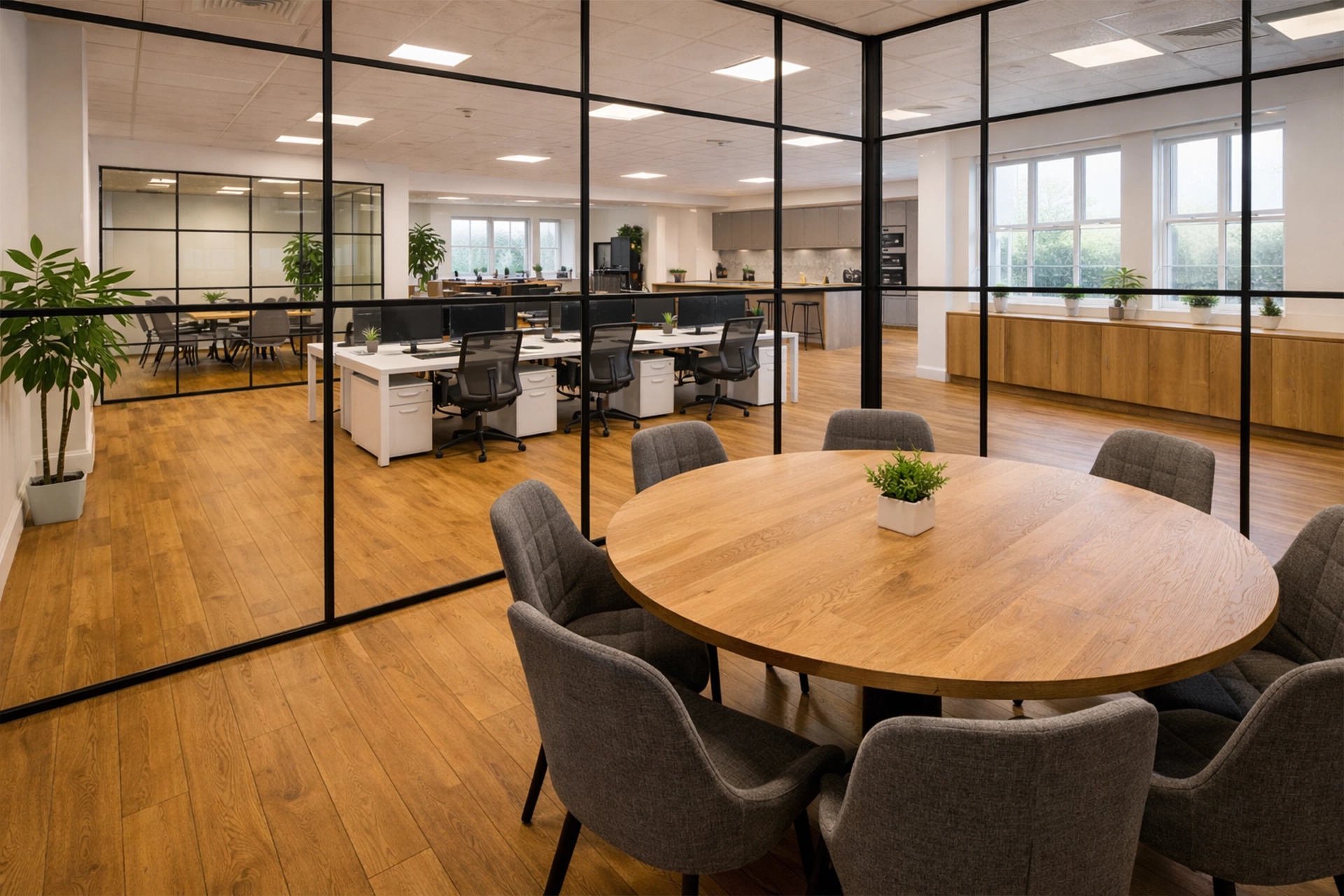 Office Wood Flooring Installation in HG4